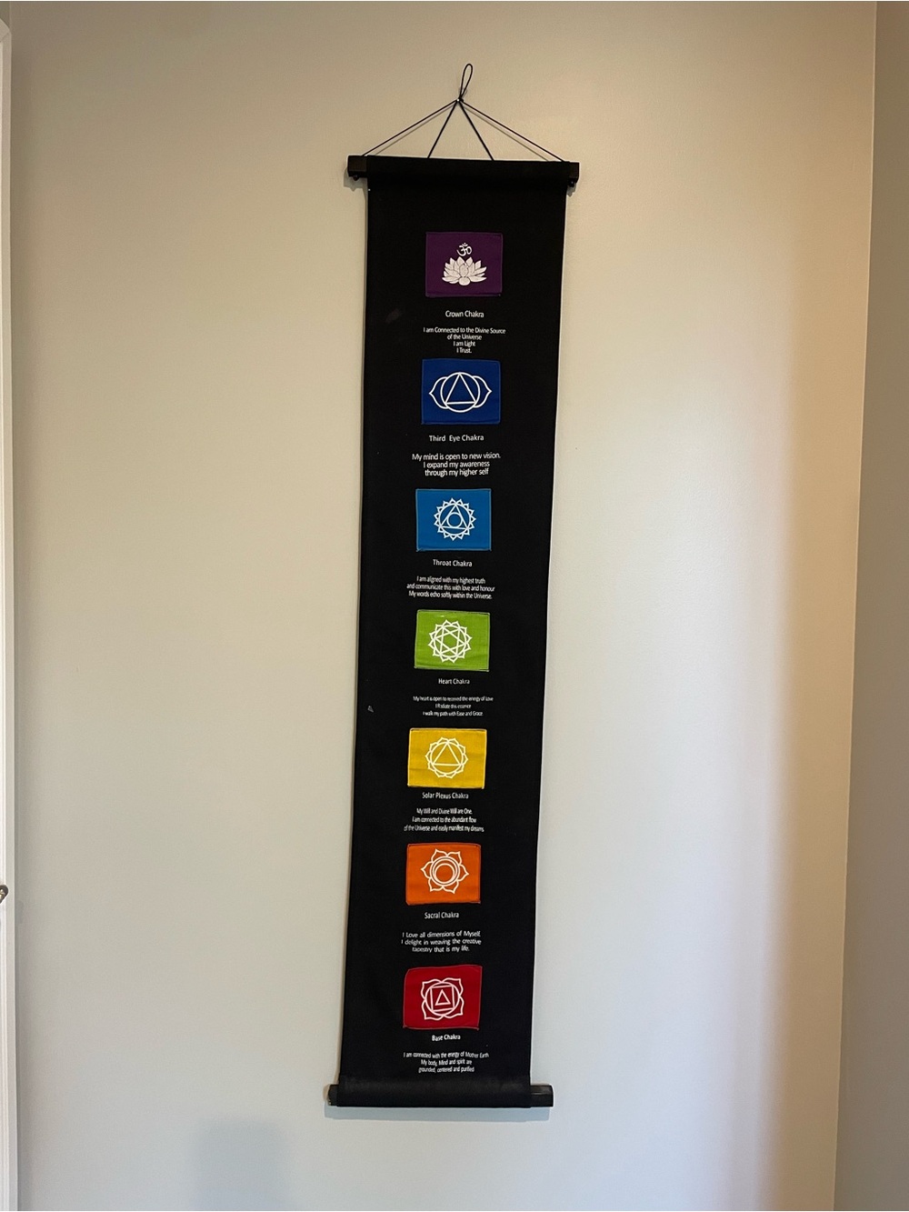 7 chakra wall hanging